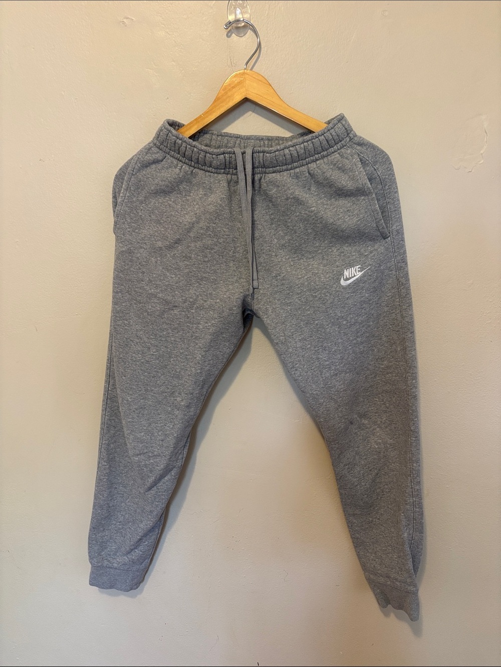 Nike Kids Grey Sweatpants with White Swoosh